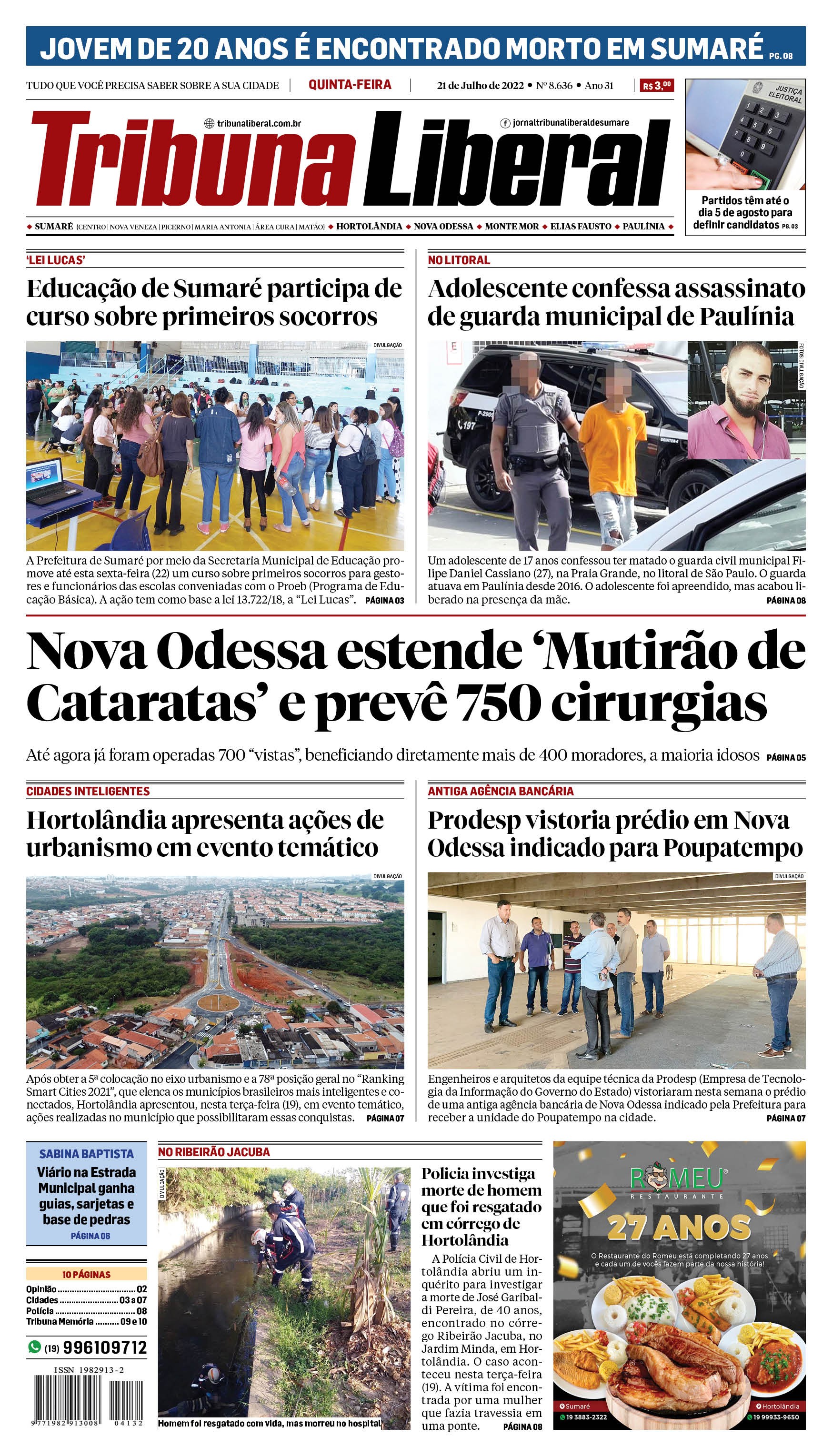 Edição de Quinta-Feira - 21-07-2022