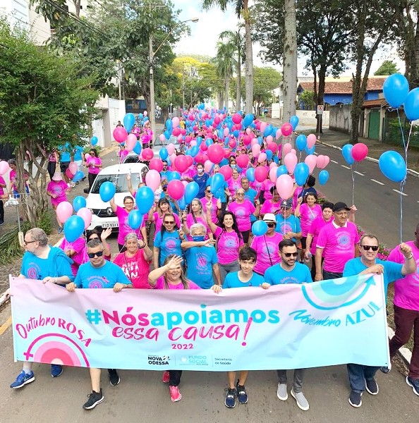 Caminhada Outubro Rosa e Novembro Azul mobiliza 500 pessoas no sábado em Nova Odessa