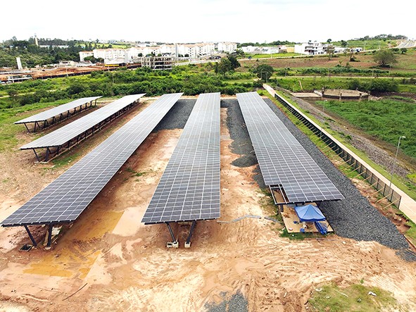 Obra da usina fotovoltaica de Hortolândia está na fase final