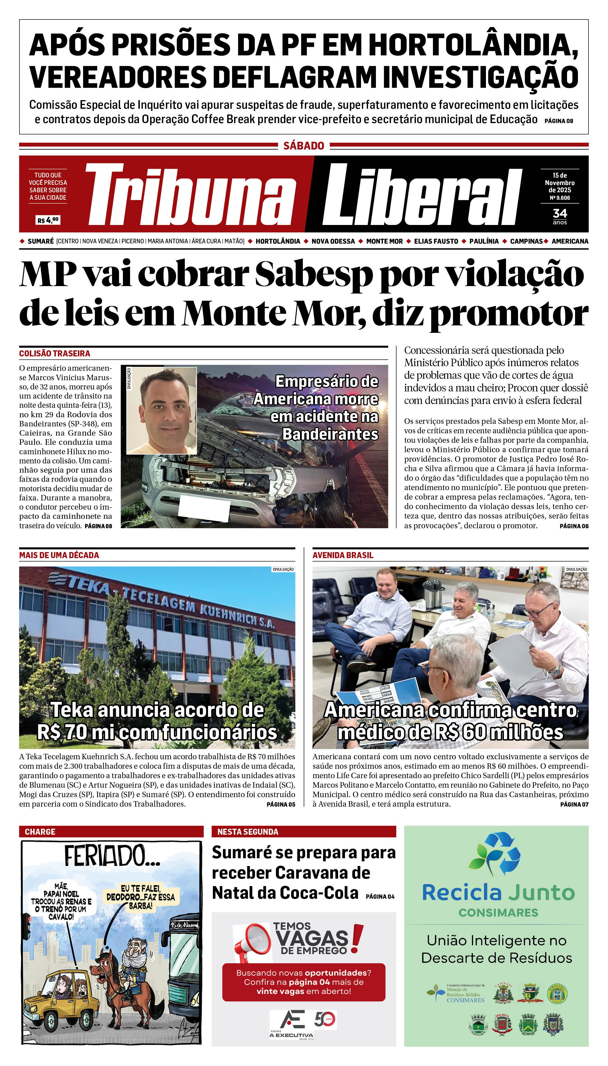 Edição de Sábado - 15-11-2025