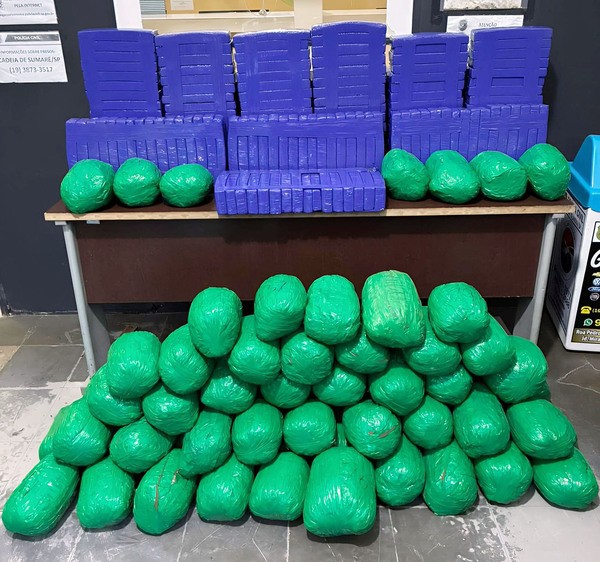 PM apreende 174,3 kg de maconha e detém um suspeito em Hortolândia