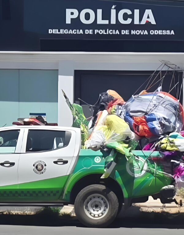 Homem é detido por crime ambiental após queda de balão aceso em Nova Odessa