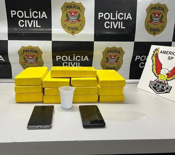 Dise prende homem com 13 tijolos de cocaína no Shopping ParkCity Sumaré