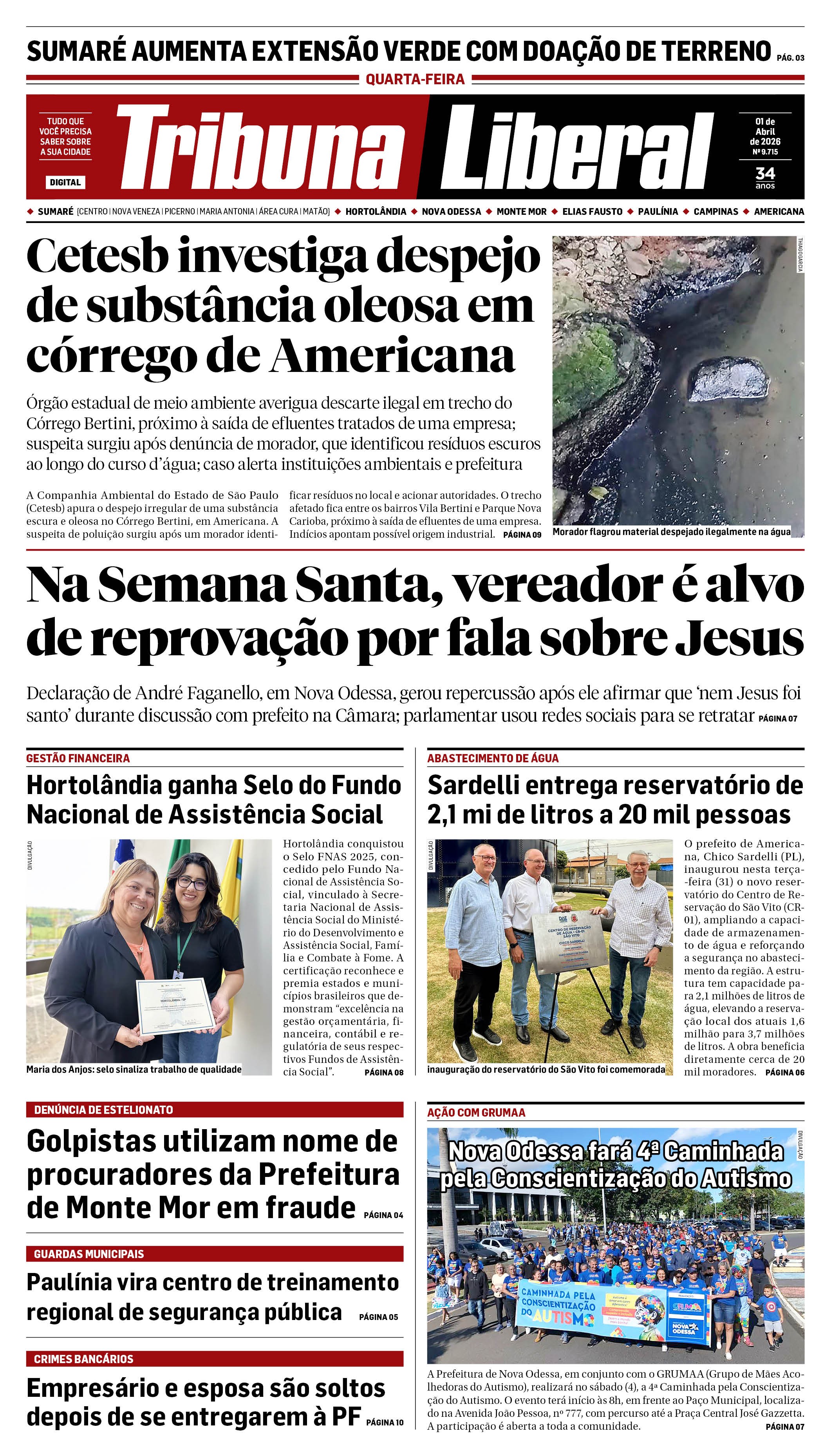 Edição de Quarta-Feira - 01-04-2026