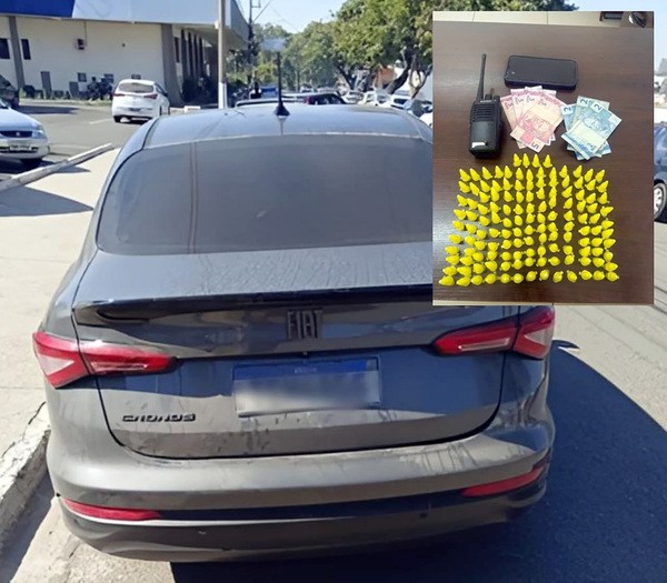 Adolescente é apreendido com carro furtado e cocaína em Monte Mor